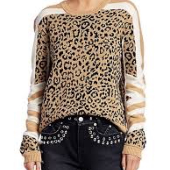 Current/Elliott Duvall Leopard Animal Print Sweater - Picture 4 of 12